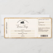Invitation Billet de boarding surprise Voyage en train (Devant)