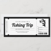 Invitation Billet de bon cadeau de voyage de pêche surprise (Devant)