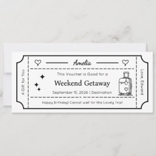 Invitation Billet de bon d'achat, carte-cadeau personnalisée