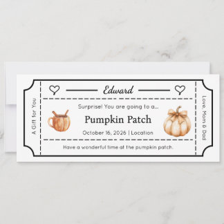 Invitation Billet de bon d'achat, carte-cadeau personnalisée