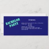 Invitation Billet de bus pour enterrement de vie de garçon (Dos)