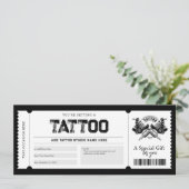 Invitation Billet de cadeau de tatouage (Debout devant)