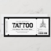 Invitation Billet de cadeau de tatouage (Devant)