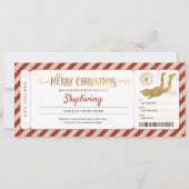 Invitation Billet de certificat cadeau de Noël de parachutism (Devant)