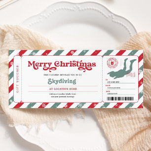 Invitation Billet de certificat cadeau de Noël pour le saut e