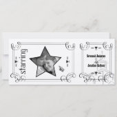 Invitation Billet de Chapelle Romantique Mariage (Dos)