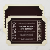 Invitation Billet de cinéma (Devant / Derrière)