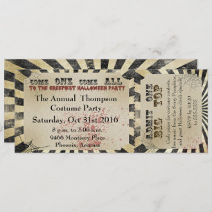 Invitation Billet de cirque d'invitation de partie de