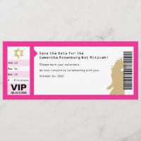 Billet de concert Bat Mitzvah Enregistrez la date 