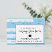 Invitation billet de concert bleu-chaud (Debout devant)