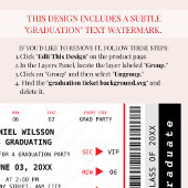 Invitation Billet de concert Classe moderne de Grad Party 202