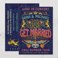 Billet de concert de groupe rétro des années 70 po