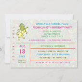 Invitation Billet de concert de la Musique d'Anniversaire Neo (Dos)