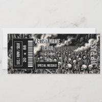 Billet de concert de rock Skeleton | Halloween