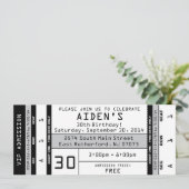 Invitation Billet de Concert Noir (Debout devant)