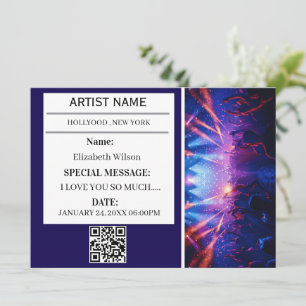 Invitation Billet de concert personnalisé Billet cadeau événe