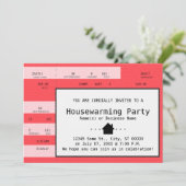 Invitation billet de concert rouge (Debout devant)