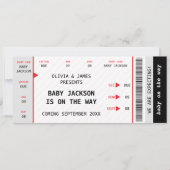 Invitation Billet de concert unique Grossesse drôle Faire-par (Devant)