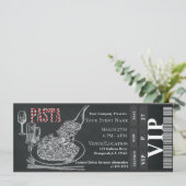 Invitation Billet de dîner au vin de pâtes pour soirée VIP de (Debout devant)