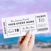 Billet de événement personnalisé, Billet de concer