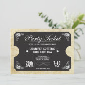 Invitation Billet de fête (Debout devant)