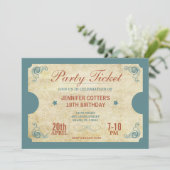 Invitation Billet de fête (Debout devant)