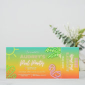Invitation Billet de Fête au Piscine (Debout devant)