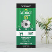 Invitation Billet de fête d'anniversaire de football (Debout devant)