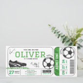 Invitation Billet de fête d'anniversaire de football Sports D (Debout devant)