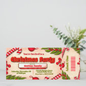 Invitation Billet de fête de Noël (Debout devant)