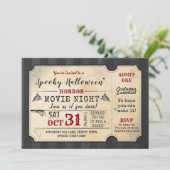 Invitation Billet de film de soirée cinéma d'horreur de (Debout devant)