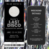 Invitation Billet de fin de semaine Disco Dernier Argent