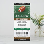 Invitation Billet de football américain personnel (Debout devant)