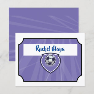 Invitation BILLET DE FOOTBALL Bat Mitzvah Violet Remerciement