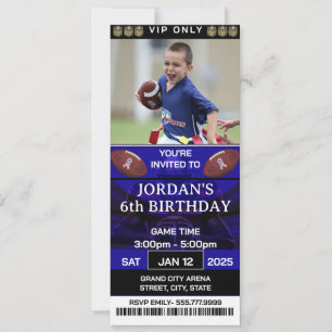 Invitation Billet de football pour l'invitation de fête d'ann