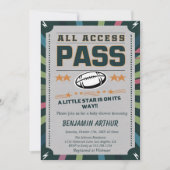 Invitation Billet de football Tous Baby shower d'accès (Devant)