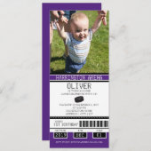 Invitation Billet de hockey Anniversaire (Devant / Derrière)