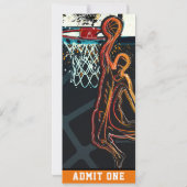 Invitation Billet de jeu de balle VIP pour fête d'anniversair (Dos)