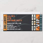 Invitation Billet de jeu de balle VIP pour fête d'anniversair (Devant)