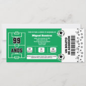 Invitation Billet de jeu de football espagnol pour 99ème anni (Devant)