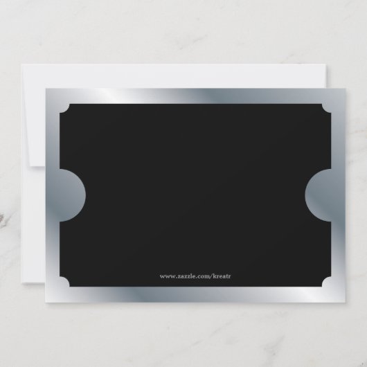 Invitation Billet de la fête d'argent (Dos)