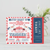 Invitation Billet de la Marine Blue Red Circus Circus Tente A (Debout devant)