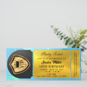 Invitation Billet de la soirée Noir & Or (Debout devant)