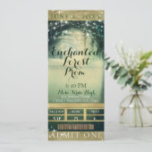 Invitation Billet de la soirée VIP Prom Bleu Vert de la Forêt (Debout devant)