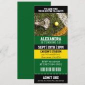 Invitation Billet de Lacrosse pour un Anniversaire (Devant / Derrière)