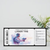 Invitation Billet de Laser Tag (Debout devant)