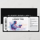 Invitation Billet de Laser Tag (Devant / Derrière)
