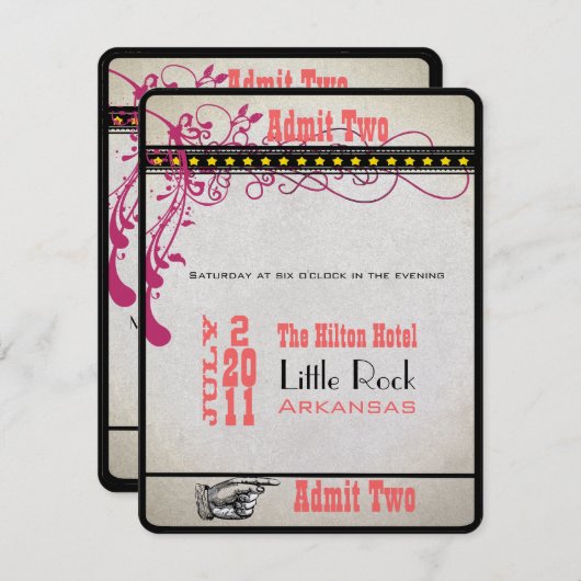 Invitation Billet de lecture RSVP (Devant / Derrière)