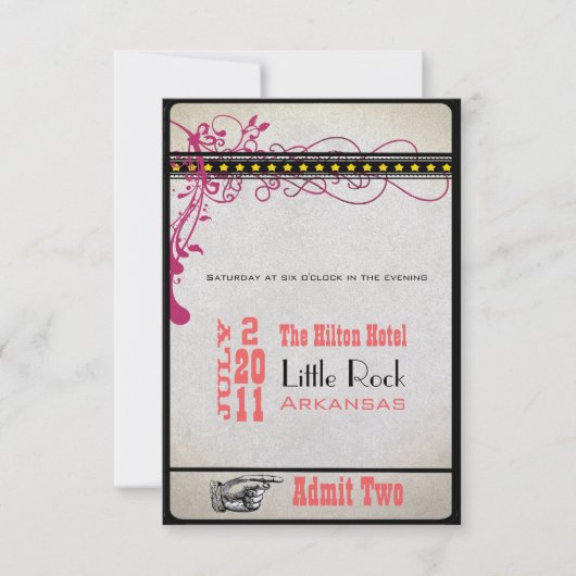 Invitation Billet de lecture RSVP (3,5 x 5) (Devant)