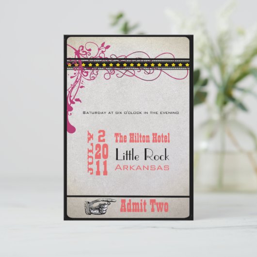 Invitation Billet de lecture RSVP (3,5 x 5) (Debout devant)